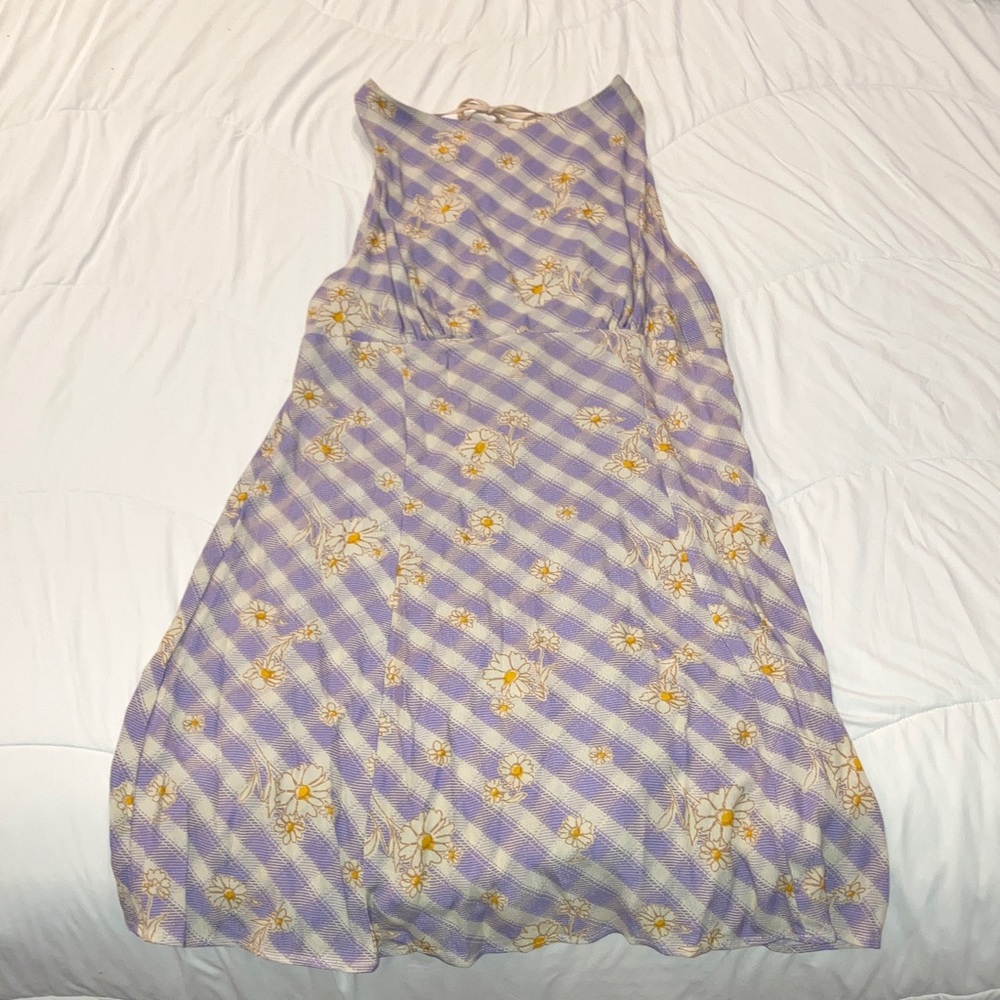 Kimchi Blue Lavender and Cream Floral Dress